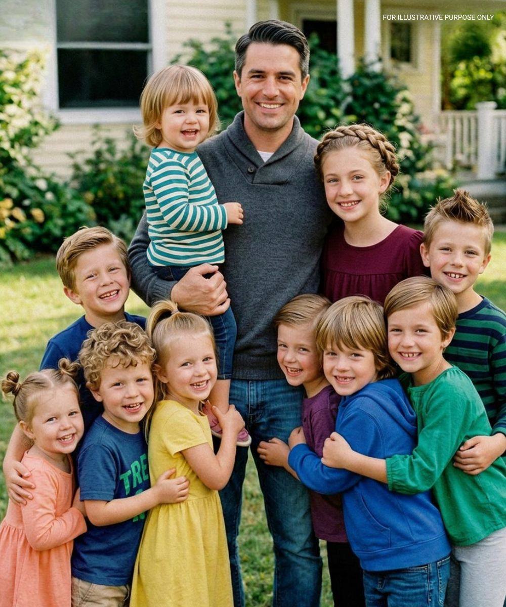 Sono diventato tutore dei 10 figli della mia defunta fidanzata – Anni dopo, il mio primogenito mi ha guardato e ha detto: “Papà, finalmente sono pronto a raccontarti cosa è successo davvero alla mamma”.