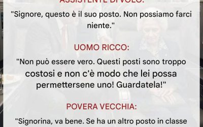Ha preso in giro un’anziana signora in business class, ma poi il pilota ha detto qualcosa che ha fatto piangere tutti.