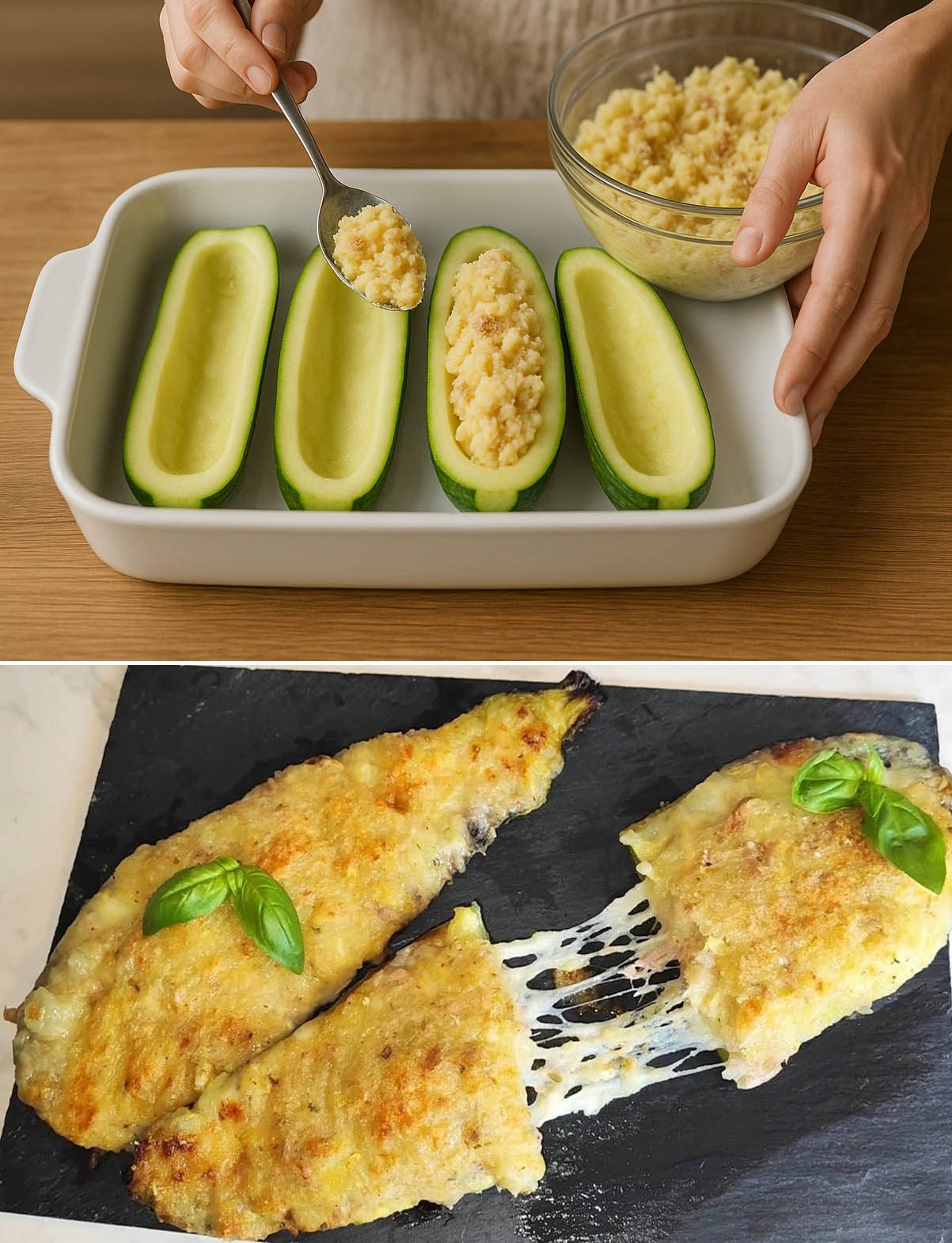 Zucchine ripiene, la ricetta che mi ha insegnato mia nonna, troppo buona! Solo 300 Kcal