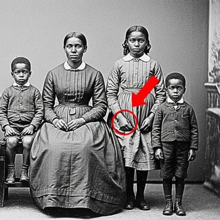 Si trattava di una semplice foto di famiglia del 1872, ma osservate attentamente la mano della sorella.