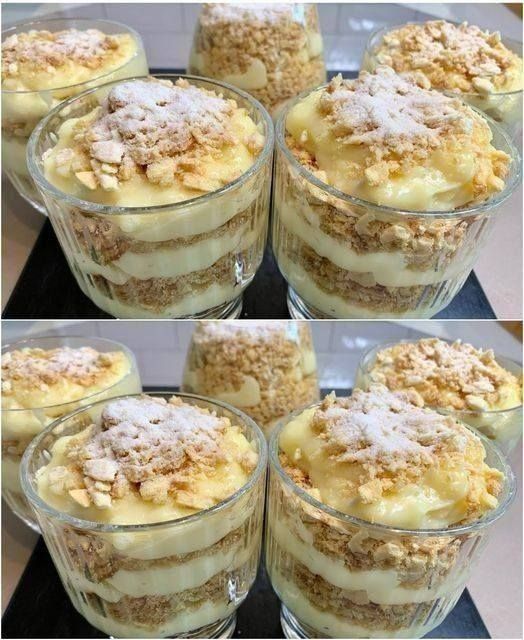 Quando mi sento pigra, preparo sempre questo dessert: “Napoleone al bicchiere”: è da leccarsi le dita. Si divora in due minuti.