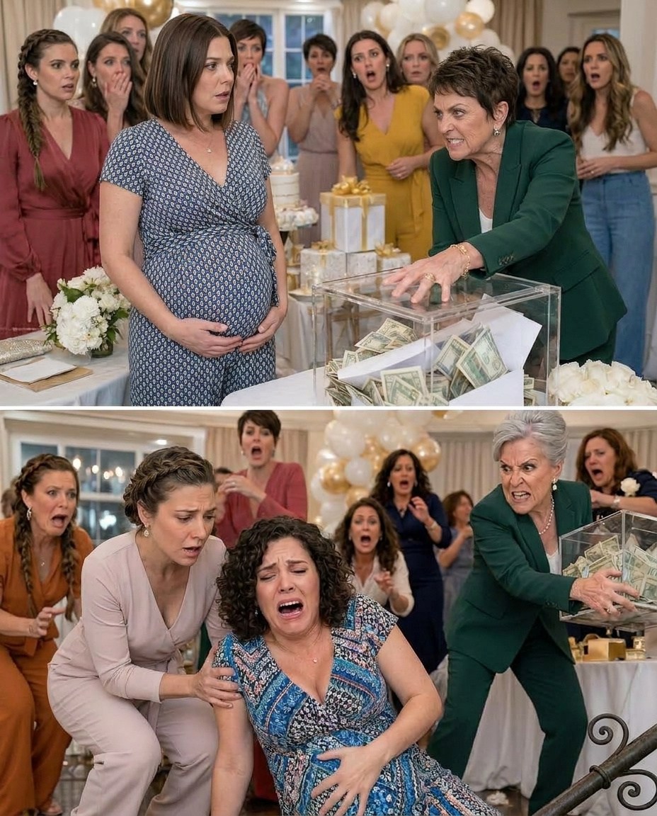 Al mio baby shower, quando ero all’ottavo mese di gravidanza, le mie amiche avevano raccolto 47.000 dollari per aiutarmi a coprire le spese mediche. Non appena mia madre notò la scatola delle donazioni,