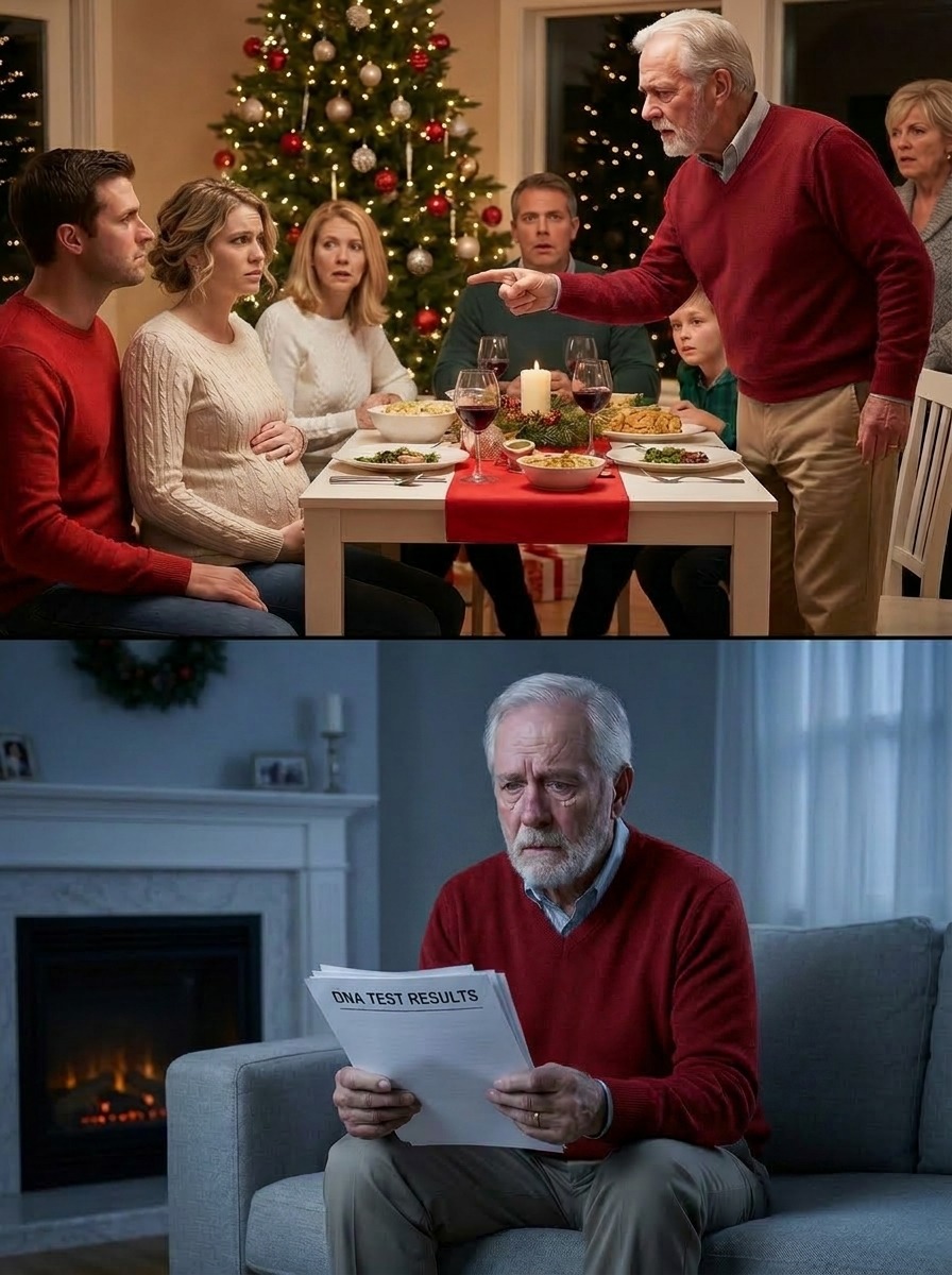 La notte di Natale, presi la mano di mio marito e sussurrai: “Diventerò mamma”. A tavola calò il silenzio. Mio suocero si alzò di scatto e mi indicò: “Tu e quel bambino non appartenete a questa famiglia!”. Non piansi. Mi limitai a posare un regalo davanti a lui e dissi: “Allora aprilo dopo che me ne sarò andata…”. Mi chiamo Emily Carter e la notte in cui tutto crollò iniziò con una semplice frase: “Sono incinta”. Era la vigilia di Natale e mio marito, Ryan, mi strinse la mano sotto il tavolo mentre lo dicevo. La cena in famiglia dei Carter era sempre stata tesa, ma quella sera si bloccò completamente. Le forchette si fermarono a mezz’aria. Le conversazioni si interruppero all’istante. Sentivo il ticchettio dell’orologio alle nostre spalle, più forte del mio battito cardiaco. Ryan sorrise nervosamente. “Avremo un bambino”, aggiunse, cercando di addolcire la situazione. Sua madre sembrava sbalordita, ma fu suo padre, Richard Carter, a reagire per primo. Posò lentamente il bicchiere, stringendo la mascella. «Ripetilo», mi intimò. Deglutii. «Sono incinta». I suoi occhi si fissarono sui miei con un’espressione più fredda della rabbia. «Non ti voglio», disse, con voce bassa ma tagliente, «né voglio quel bambino in questa famiglia». Ryan si irrigidì accanto a me. «Papà, di cosa stai parlando?». Ma Richard non lo stava guardando. Indicò me. «Ti ha intrappolato. E ora pensa di avere diritto al nostro nome, ai nostri soldi? No. È finita per voi. Per entrambi». Le parole mi colpirono più duramente di quanto mi aspettassi. Avevo sempre saputo che non gli piacevo – le mie origini, il mio lavoro, la mia indipendenza – ma questo? Era qualcosa di diverso. «Per me sei morta», continuò, alzandosi in piedi. «E sei fuori dal testamento». Il silenzio calò nella stanza. Ryan si alzò di scatto. «Se lei è fuori, sono fuori anch’io». Richard non esitò nemmeno un istante. “Allora vai.” Sentii qualcosa spezzarsi dentro di me, ma stranamente non piansi. Invece, frugai nella borsa e tirai fuori una piccola scatola ben impacchettata. La posai sul tavolo di fronte a lui. “Dovresti aprirla”, dissi a bassa voce. “Ma non ora. Aprila dopo che saremo andati via.” Ryan mi guardò confuso, ma io gli presi semplicemente la mano. Senza dire una parola, uscimmo nella fredda notte. Dietro di noi, la porta si chiuse con un tonfo. E pochi minuti dopo, dentro quella casa, Richard Carter finalmente aprì il regalo che avevo lasciato lì… e tutto cambiò. … Continua nei commen