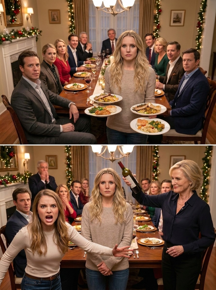 Arrivai in ritardo al pranzo di Natale e rimasi pietrificata quando vidi mia sorella servire da sola venti persone, mentre i suoi suoceri se ne stavano seduti a ridere.