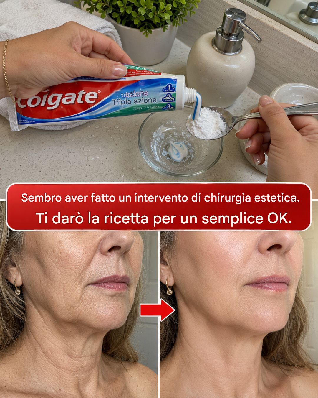 “Sembra che mi sia rifatta”: il rimedio casalingo per migliorare l’aspetto di rughe e macchie scure su mani e braccia. Per continuare a ricevere le mie ricette, basta dire…Grazie!