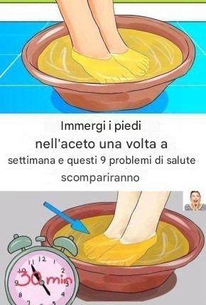 Immergi i piedi nell’aceto una volta alla settimana e vedrai scomparire questi 9 problemi di salute.