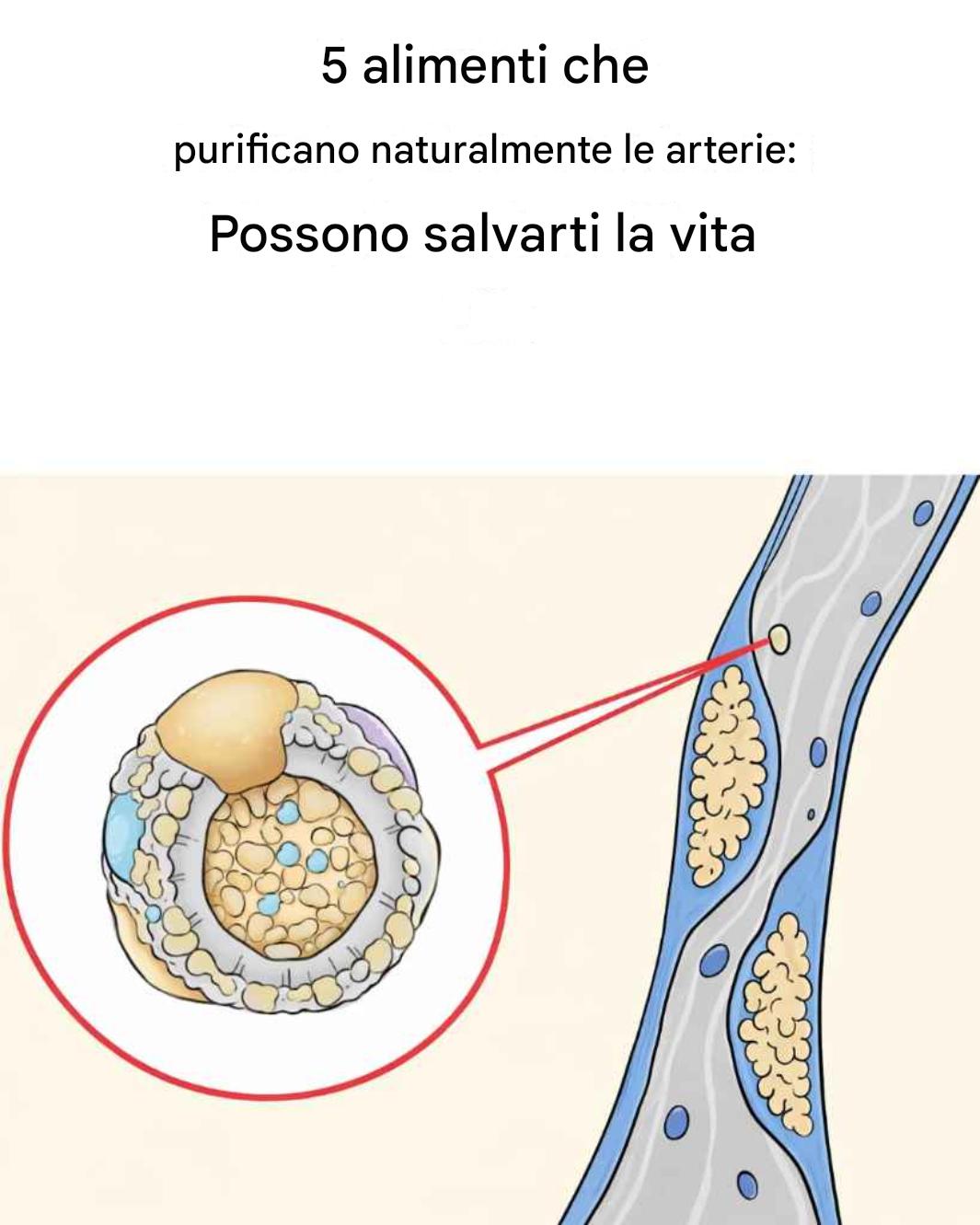 5 alimenti che puliscono le arterie in modo naturale