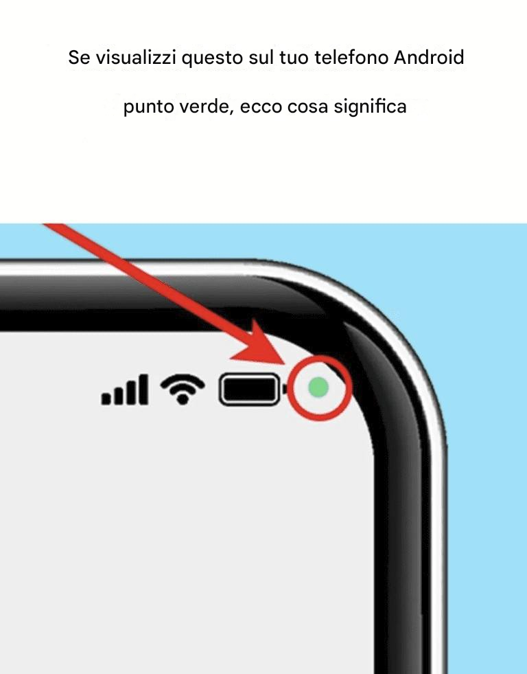 Sul tuo telefono Android compare un puntino verde? Ecco cosa significa.
