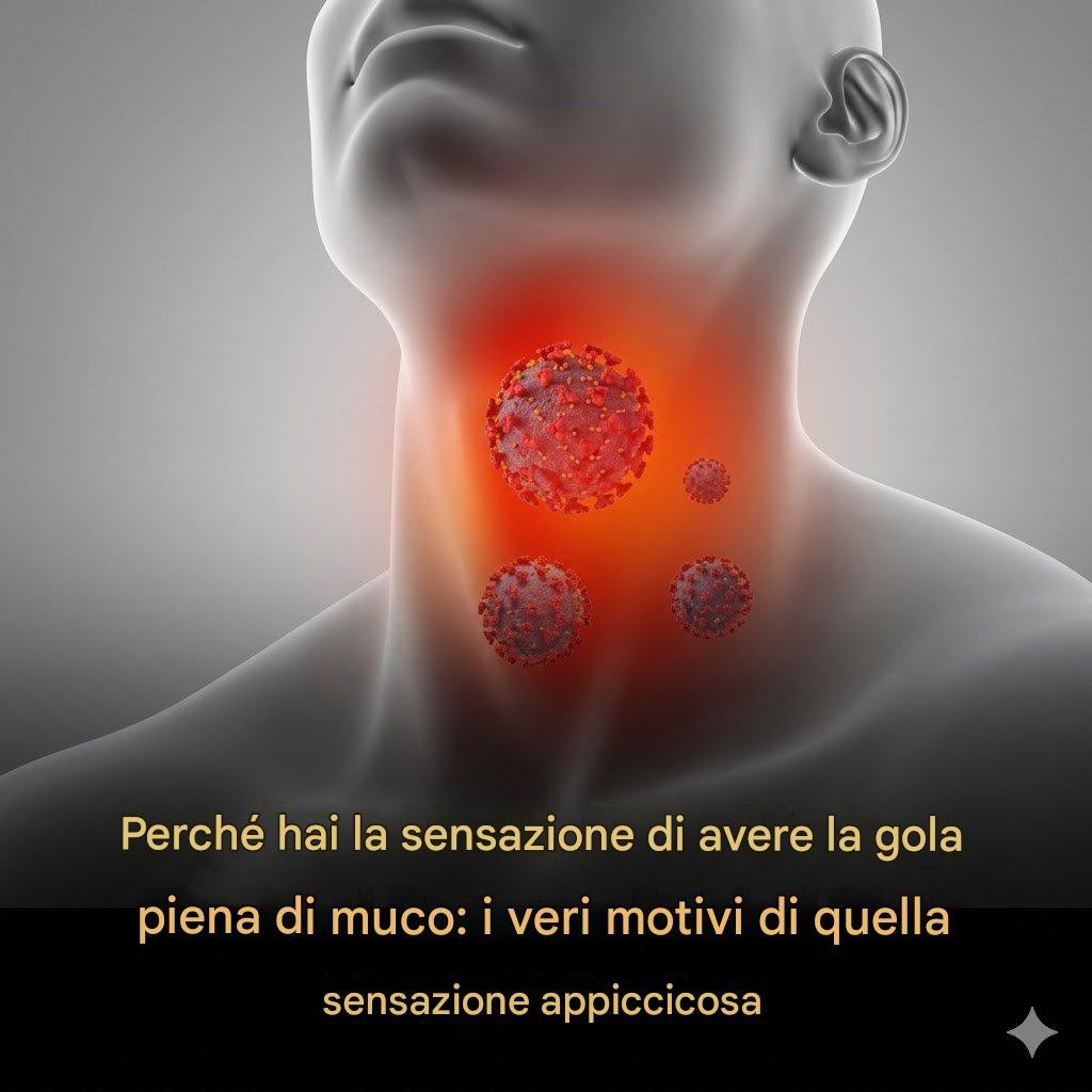 Perché hai la sensazione di avere la gola piena di muco: i veri motivi di quella sensazione appiccicosa